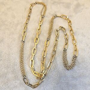 #035 Vintage Gold Tone  Chain Necklace